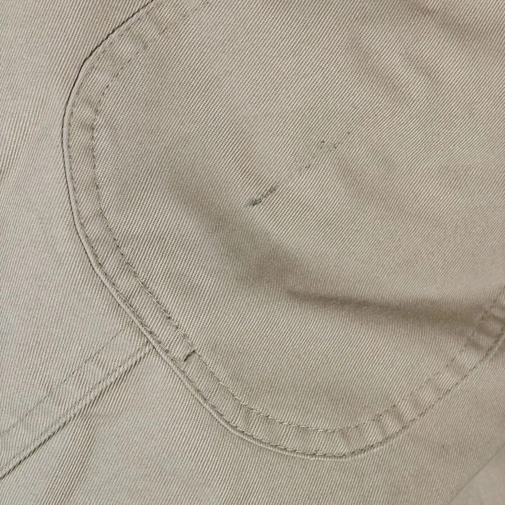 Duluth Trading Co. Mens Sport Coat Blazer Two Button Solid Beige Cotton Heavy LG